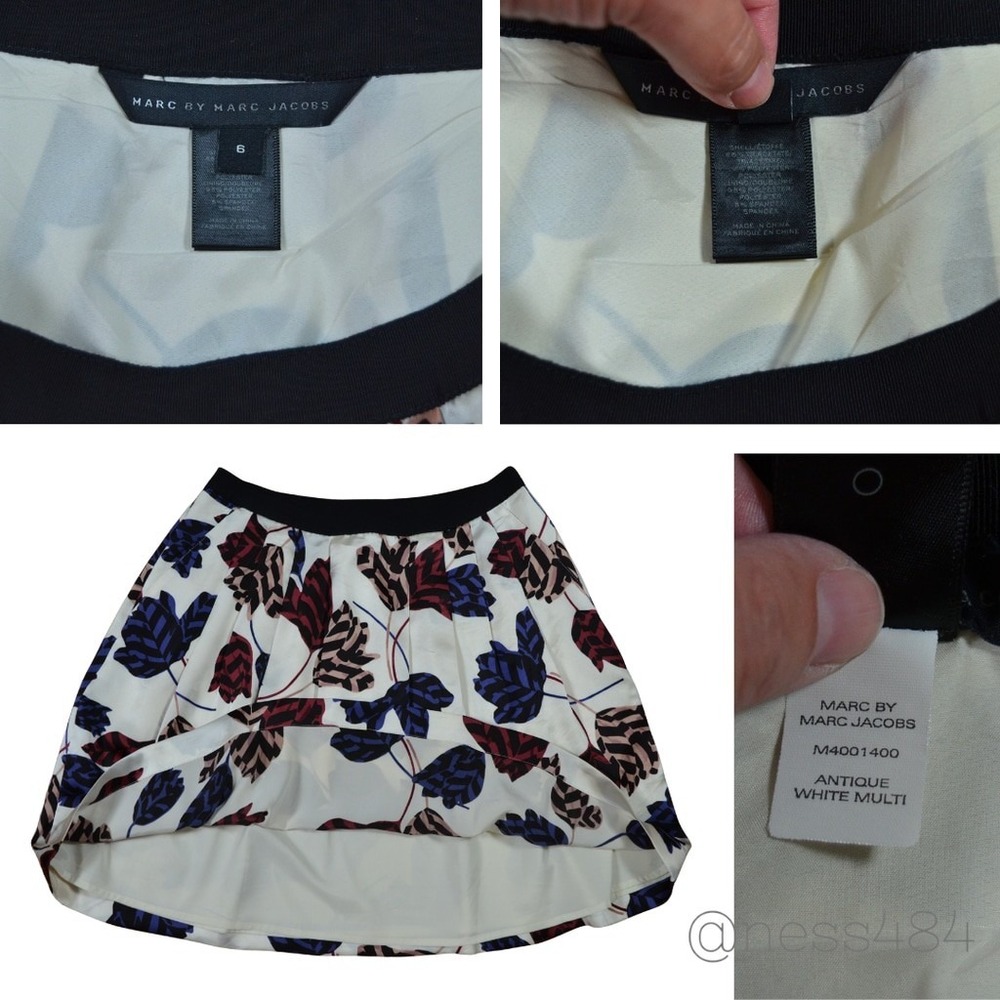 Marc Jacobs Women's Floral A-Line Skirt‎ Multi Color Size 6 - Picture 3 of 4